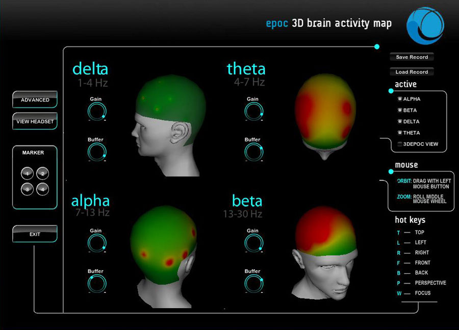 Image showing an example of brain research visualization software