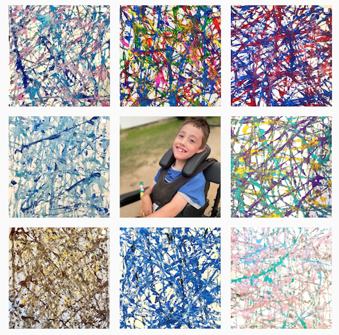 Brain computer interfaces (BCI) - The stunning creations from John, an 8-year-old boy with cerebral palsy, at brainpaintbyjohn on Instagram